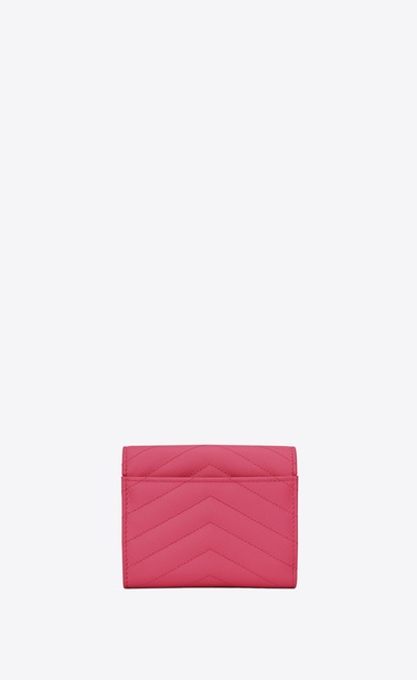 Monogram compact tri fold in grain de poudre embossed leather